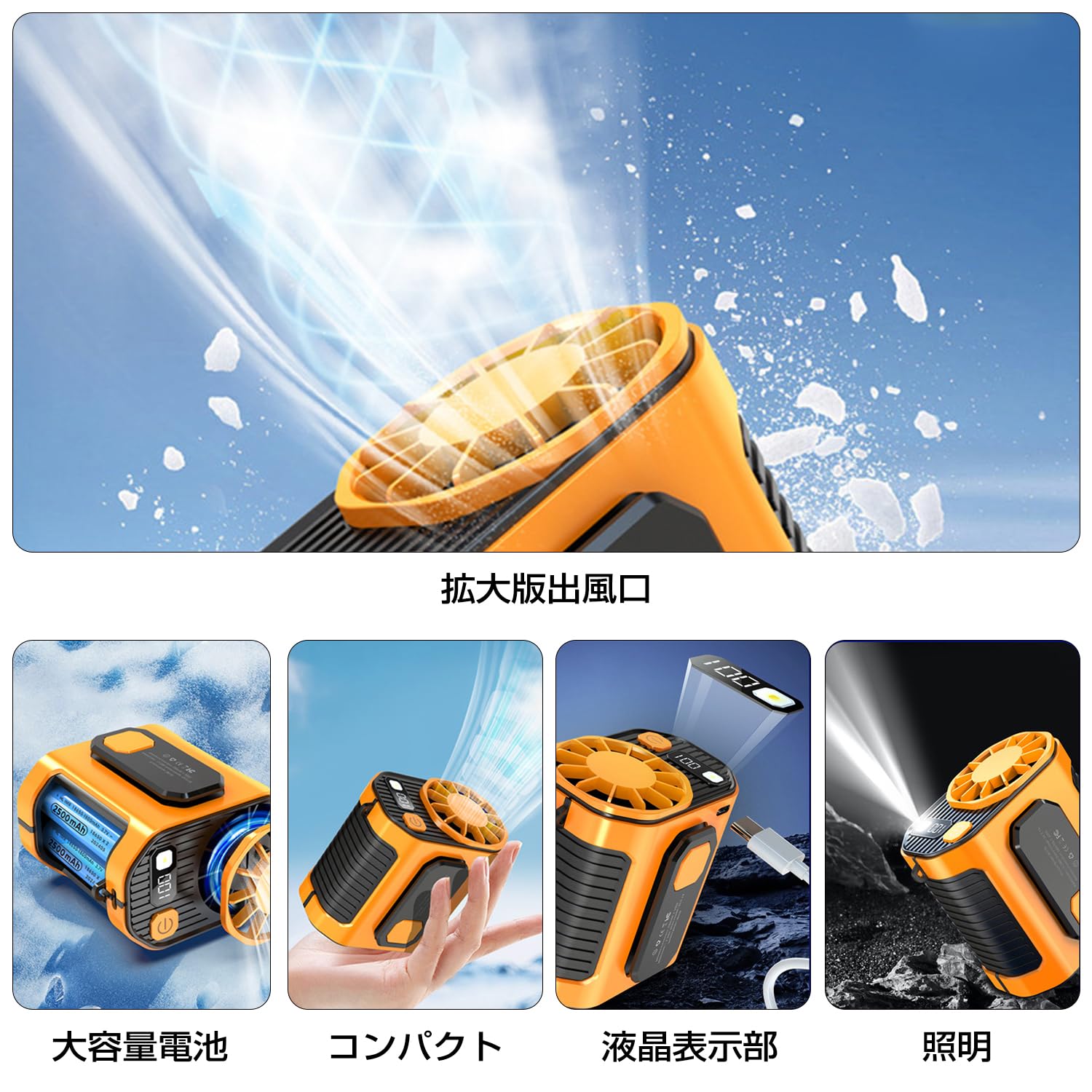 Amazon | 「屋外で長時間作業に向け」 MACOLAUDER 腰掛け扇風機 風量